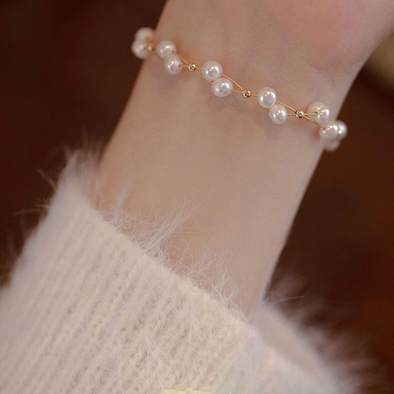 Natural Freshwater Pearl Bracelet Women'S Trendy Super Fairy Blink In The Escape Princess Summer Explosions Bracelet - Image 4